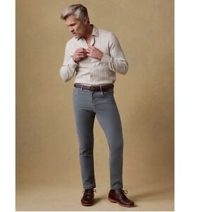 Faherty Brand Mens Movement 5-Pocket Pants Charcoal Grey Slate 36x30 Straight